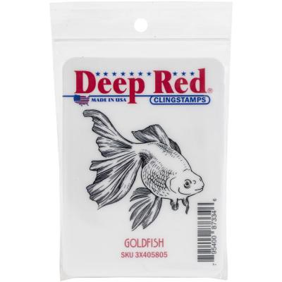 Deep Red Cling Stamp - Goldfish